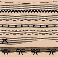 Decorative lace dividers vector illustration N2