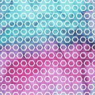 Vector Seamless Geometric Pattern on watercolor winter background