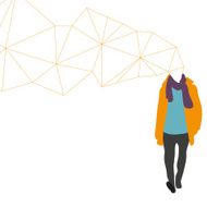 Fashion man abstract vector illustration