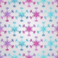 Vector Seamless Pattern with Watercolor Snowflakes N2