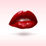 Female lips with triangles
