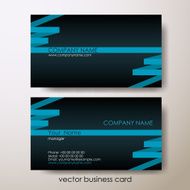 Set of abstract business cards on grey background