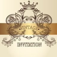 Vintage invitation card N90