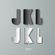 Vector Paper Graphic Alphabet white and black JKL