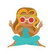 Blonde hippie girl