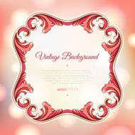 Elegant christmas template with vintage flourish frame N2