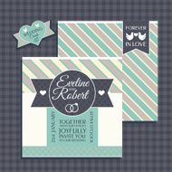 Retro wedding card N4