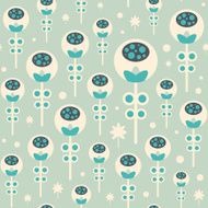 Seamless pattern with Christmas flowers on pastel background