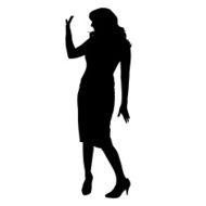 Vector silhouette of a woman N903