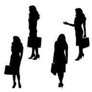 Vector silhouette of a businesswoman N16