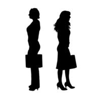 Vector silhouette of a businesswoman N17