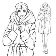 Series - Woman in fur coat N7