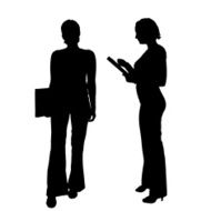 Vector silhouette of a businesswoman N19