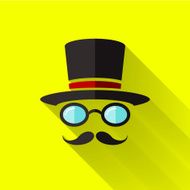 colorful flat design hipster icon