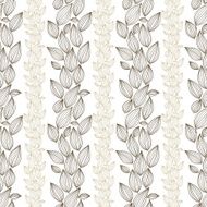 Seamless floral wallpaper hand drawn vector N4