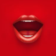 Background of Womans mouth with open lips N2