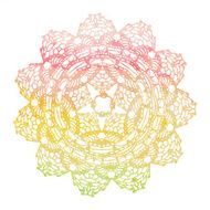 Elegant lacy watercolor doily Crochet mandala N2