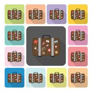 Bag Icon color set vector illustration N5
