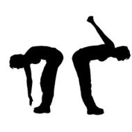 Vector silhouette of woman N89