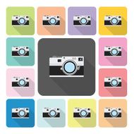 Camera Icon color set vector illustration N2