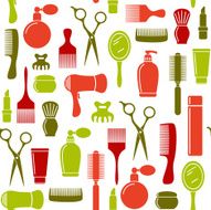 Seamless hair salon background N3