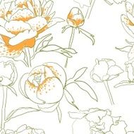 Seamless floral background with peonies N16