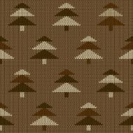 Seamless knitted pattern with trees