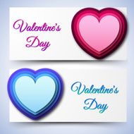 happy valentine&#039;s day banners cards concepts Vector illustration design N4