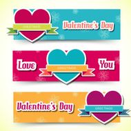happy valentine&#039;s day banners cards concepts Vector illustration design N5