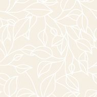 Floral seamless pattern with leaf Vector neutral pastel background