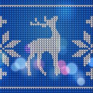 Knitting pattern with a deer