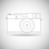 Retro photo camera outline N2