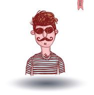 hipster style hand drawn illustration N46