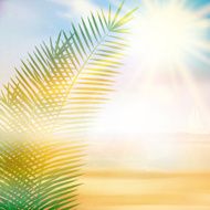 Tropical beach summer template