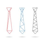 Tie abstract isolated on a white backgrounds vector illustration N3