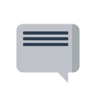speech bubble in flat design style vector icon