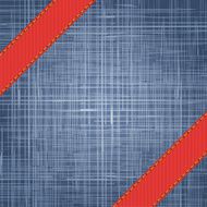 Denim texture with label ribbon Vector