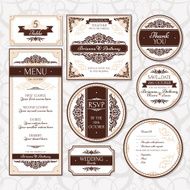 Set of floral wedding cards N30