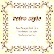 frame with a gold rim vector illustration N2