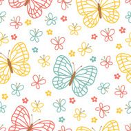 seamless pattern with butterflies N48