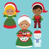 Cute Holiday characters set N2