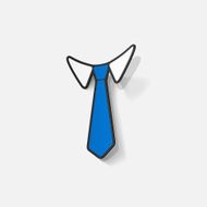 Realistic paper sticker necktie N9