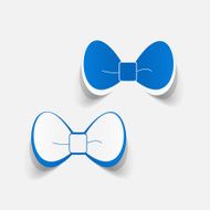 Realistic paper sticker bow N13