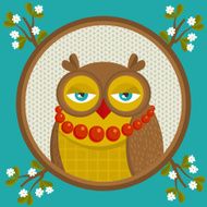 Portrait of fashionable owl N2