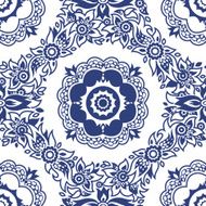 Contrasting seamless pattern with large flowers N2