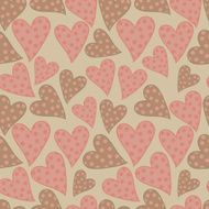 Polka dots hearts seamless pattern N2