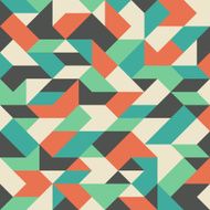 Vintage seamless pattern with colorful rhombuses