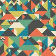 Vintage seamless pattern with large and small triangles