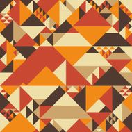 Vintage colorful seamless pattern with pyramids