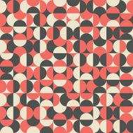 Retro seamless pattern with semicircles